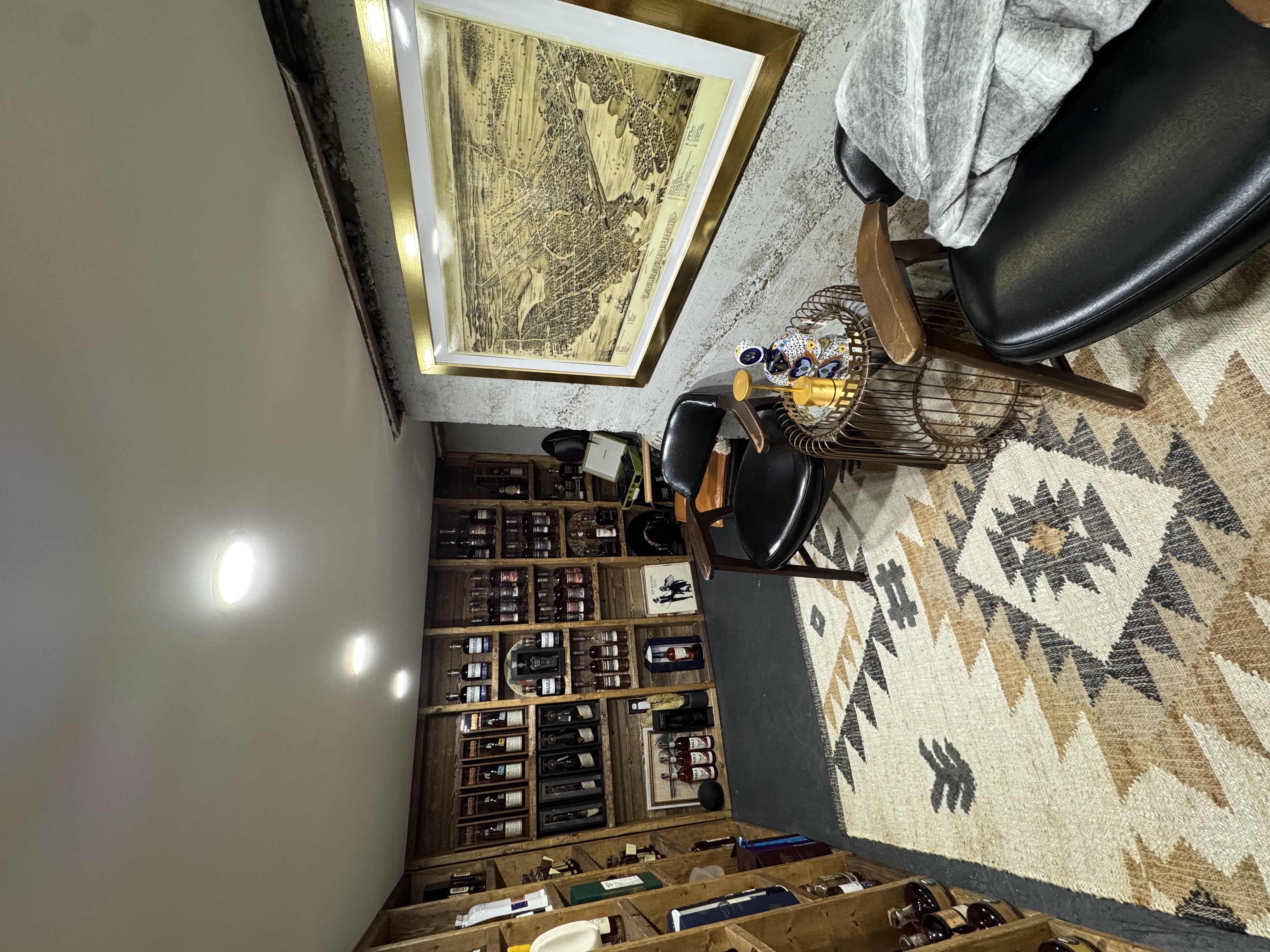 Bottle room seating corner